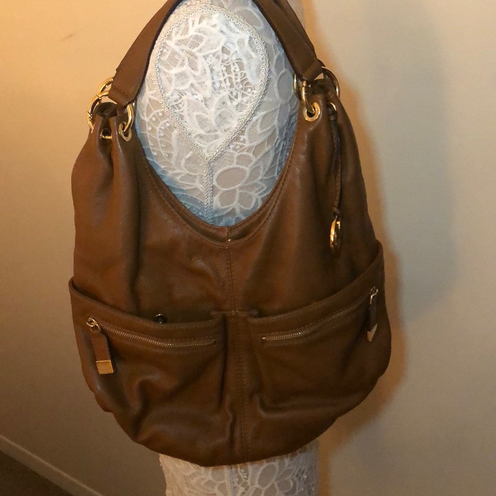 Michael Kors brown leather tote